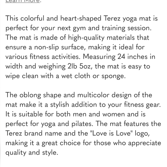 Terez Fitness Yoga Mat 5mm Thick Non-Slip MSRP $100.00 NEW - Picture 5 of 9